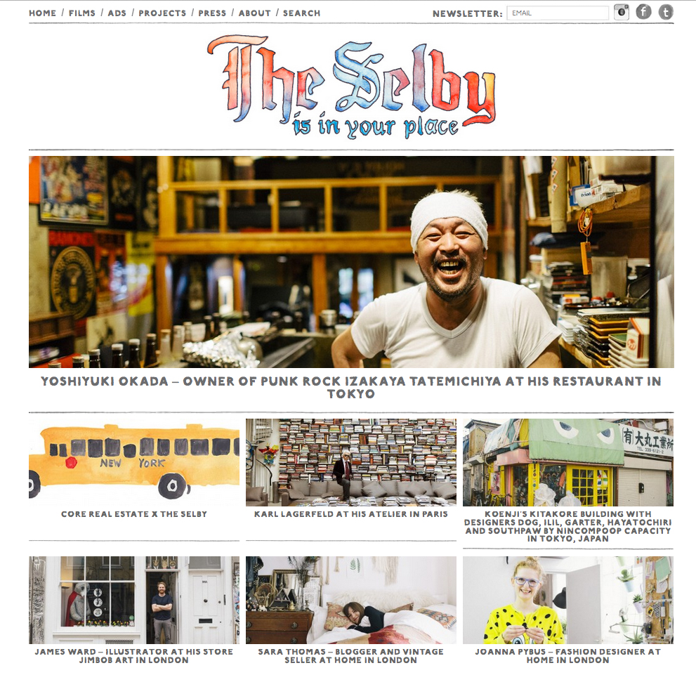 Screen Shot theselby website
