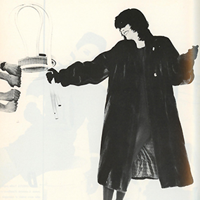 Fendi zwart-witmode gefotografeerd door Giuseppe Pino Linea Italiana 1982